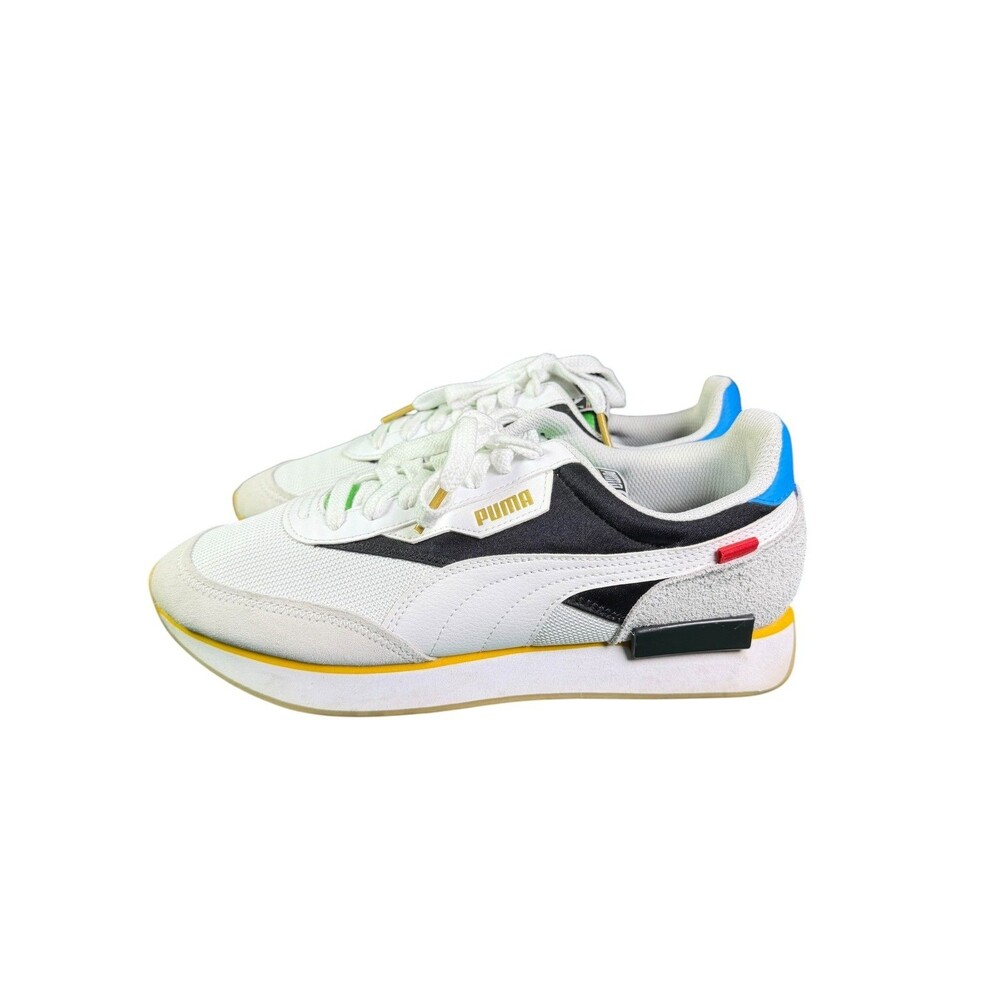 Puma Future Rider Mesh Suede Sneakers White Multicolor Men's US 9.5 EU 42.5 - Picture 6 of 10
